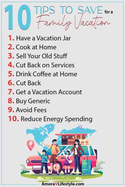 Amora V Lifestyle has 10 Tips to Save for a Family Vacation.