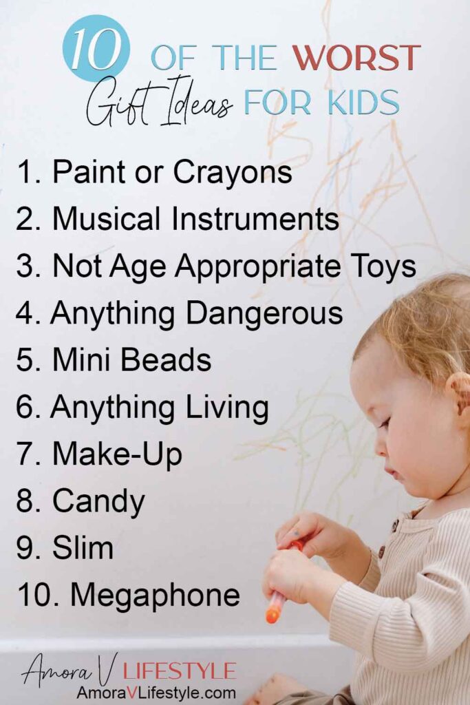 Amora V Lifestyle has a list of worst gift idea for children.