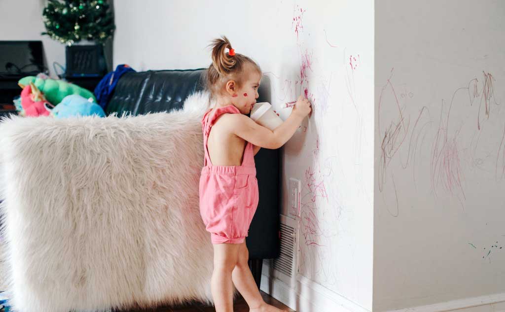 One reason crayons is a bad idea is the fact that children can use them to draw on the wall or tables.